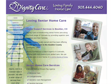 Tablet Screenshot of dignitycare.com